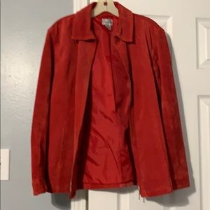 Chico’s red suede jacket